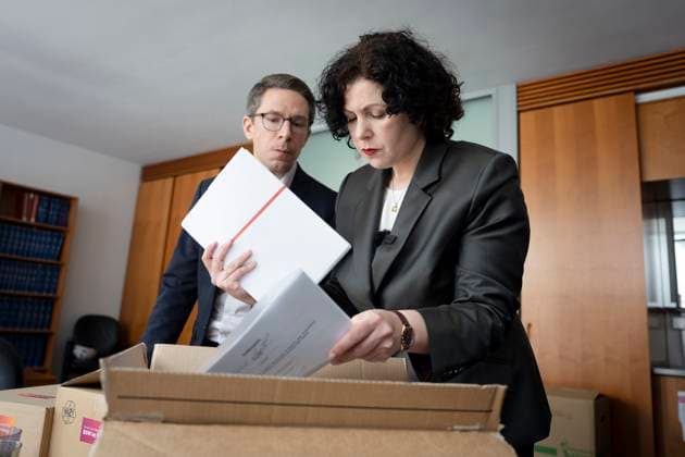 Bündnis Sahra Wagenknecht files election objection Bündnis Sahra Wagenknecht, election objection, Amira Mohamed Ali, submission to the election review committee against the official final result of the Bundestag election Berlin Berlin GER