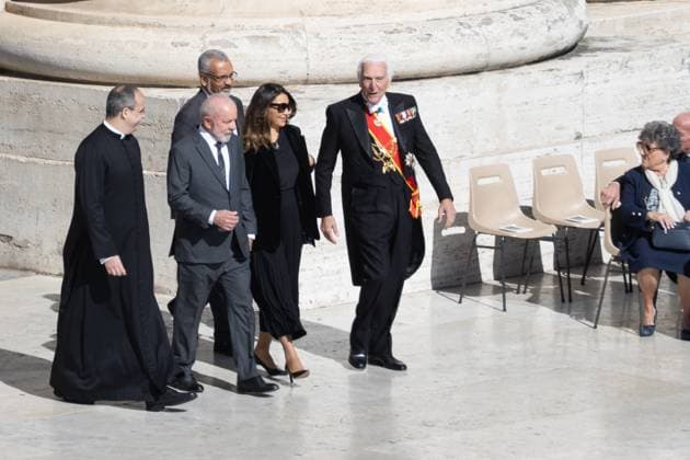 Brazilian President Luiz Inácio Lula da Silva attends the funeral of Pope Francis in St. Peter s Square in Rome -  Copyright: xMatteoxNardonex xipa-agency.netx xfotogrammax IPA_Agency_IPA56914545