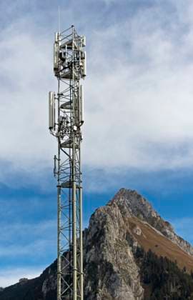 Top of a cell phone antenna, Chablais, France Top of cell phone tower, Chablais, France
