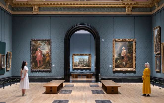 Bilder des Jahres 2025, Entertainment 05 Mai Entertainment Themen der Woche KW19 Entertainment Bilder des Tages Preview of The National Gallery reopening of the Sainsbury Wing after nearly three years of closure in London, UK, on 7th May, 2025 The National Gallery, London, UK. 7 May 2025. The Sainsbury Wing of the National Gallery reopens with a new entrance, shops, cafes, lightened windows, and a new public realm. Inside the Galleries the Collection has been redisplayed, with works grouped by periods and some works juxtaposed with earlier paintings which influenced them. Image: In the Central Hall are works of Rococo to Romanticism., Credit:MALCOLM PARK Avalon Copyright: xMALCOLMxPARKx xAvalonx 0996097094