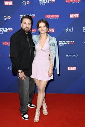 Felix von Jascheroff and Alexandra Sophie at the Bunte New Faces Award at the Delphi Cinema in Berlin on 08 05 2025
