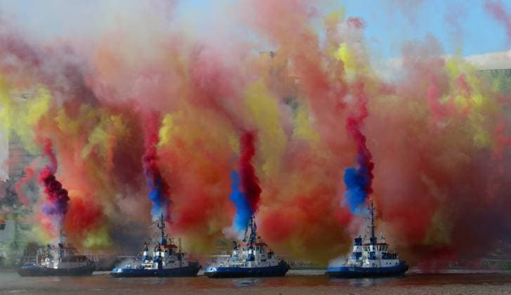836 Hafengeburtstag in Hamburg Closing of the tugboat ballet
