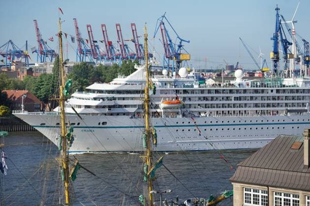 Cruise Cruise ship MS Amadea entering the port of Hamburg in Germany In addition to the seven seas, the MS Amadea is also known as a dream ship on television Cruise Cruise ship