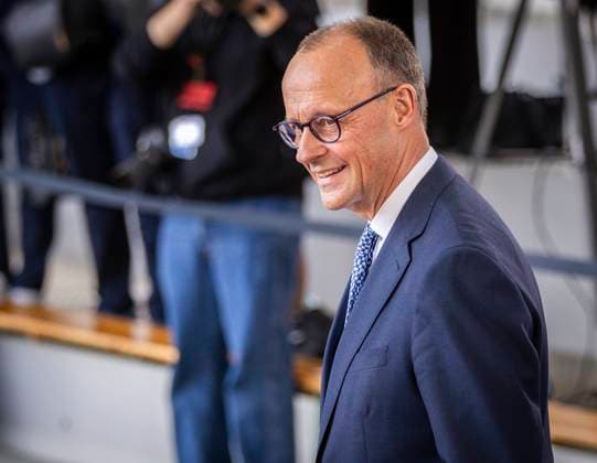 Friedrich Merz CDU , Federal Chancellor, in the Federal Chancellery before the reception of the Israeli President in Berlin, 12 05 2025 Berlin Germany Copyright: xAmreixSchulzx