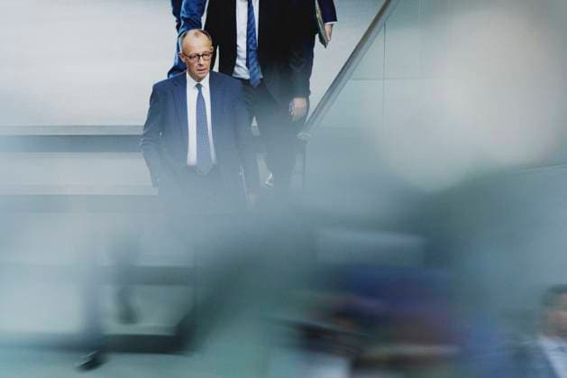 Friedrich Merz CDU , Federal Chancellor, taken during the session of the German Bundestag in Berlin, 14 05 2025 Berlin Germany Copyright: xFlorianxGaertnerx