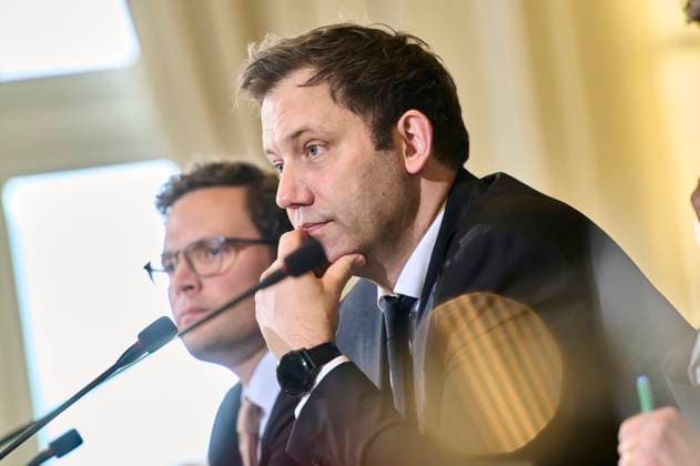 Lars Klingbeil EUR, Germany, Berlin, 15 05 2025 Press conference at the Federal Ministry of Finance Lars Klingbeil SPD , Federal Minister of Finance and Vice Chancellor explains himself to the press