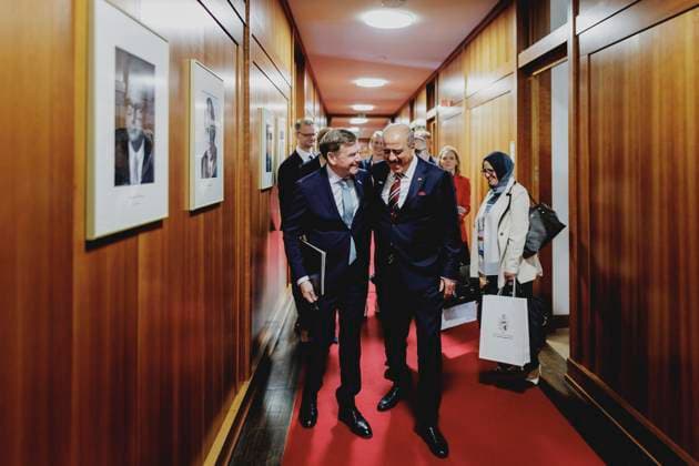 L R Johann Wadephul CDU , Federal Foreign Minister, and Mohamed Ali Nafti, Foreign Minister of Tunisia, photographed during the UN Peacekeeping Ministerial 2025 Berlin, 13 05 2025 Photographed on behalf of the Federal Foreign Office Berlin Germany Copyright: xFlorianxGaertner AAx