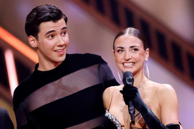 Professional golfer Diego Pooth and dancer Ekaterina Leonova in the semi-finals of the 18th season of the RTL dance show Lets Dance at the Coloneum Cologne, 16 05 2025 NRW Germany Copyright: xChristophxHardtx