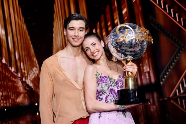 Professional golfer Diego Pooth and dancer Ekaterina Leonova win the final of the 18th season of the RTL dance show Lets Dance at the Coloneum Cologne, 23 05 2025 NRW Germany Copyright: xChristophxHardtx