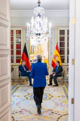 Johann Wadephul CDU , Federal Foreign Minister, travels to Madrid and Lisbon Here with the Foreign Minister of Spain, Jose Manuel Albares Bueno Madrid, 26 05 2025 Photographed on behalf of the Federal Foreign Office Madrid Spain Copyright: xThomasxImo AAx
