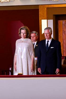 Belgian Royals - Queen Elisabeth Competition Brussels, Belgium. 26 may 2025 : Their Majesties Queen Mathilde and King Philippe during a concert of the Queen Elisabeth Competition in the Bozar of Brussels. Credit : F.Andrieu Agencepeps CC . Brussels Belgium  Copyright: xContentxCurationx F.Andrieu Agencepeps CCx