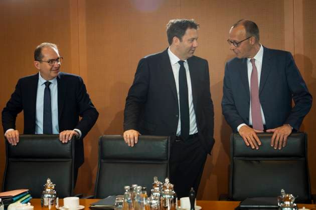 4 Cabinet meeting, Federal Government, Kick-off kick-off pictures, 4 Cabinet meeting, Federal Government, Federal Chancellor, Friedrich Merz Lars Klingbeil, BMF, Federal Minister of Finance, Vice Chancellor, SPD Alexander Dobrindt, BMI, Federal Minister of the Interior, CSU Berlin Berlin GER
