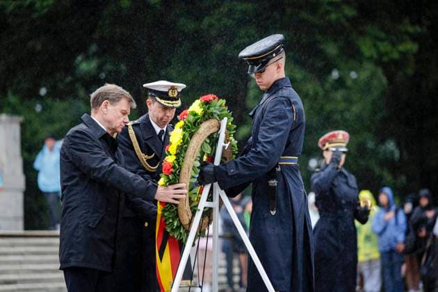 Johann Wadephul CDU , Federal Foreign Minister, photographed at a wreath-laying ceremony at Arlington National Cemetery Washington, 28 05 2025 Photographed on behalf of the Department of State Washington United States Copyright: xThomasxTrutschel AAx
