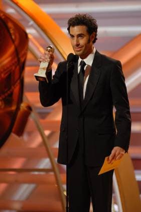 Telecast - 64th Annual Golden Globe Awards SACHA BARON COHEN Accepts the award for Best Actor in a comedy for Borat Telecast - 64th Annual Golden Globe Awards, Beverly Hills HIlton, Beverly Hills, California, USA. January 15th 2007 globes half length trophy black suit jacket microphone Sasha CAP AW Please use accompanying story Supplied by HFPA and 64th Golden Globe Awards Beverly Hills California United States Copyright: xSuppliedxbyxCapitalxPicturesx
