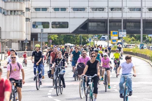 ADFC Rally 2025 Germany, Berlin on June 1, 2025 Under the motto Together for the traffic turnaround All on bikes, thousands of cyclists rode through the city on closed roads and highways to the Great Star