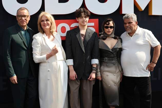 Fred Armisen, Joanna Lumley, Isaac Ordonez, Jenna Ortega and Luis Guzman at the fan event Netflix Tudum 2025 The Live Event at Kia Forum Inglewood, 31 05 2025 Foto:xJ.xBlocx xFuturexImagex tudum_5225