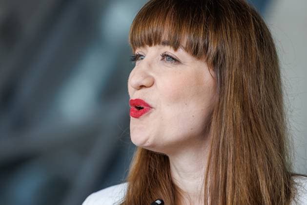 Statement Die Linke Heidi Reichinnek at a statement Die Linke on 3 06 25 in Berlin Berlin Berlin Germany Reichstag