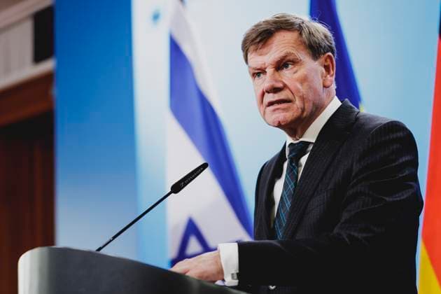 Johann Wadephul CDU , Federal Foreign Minister, photographed during a press conference together with his Israeli counterpart not in the picture in Berlin, 05 06 2025 Photographed on behalf of the Federal Foreign Office Berlin Germany Copyright: xFlorianxGaertner AAx