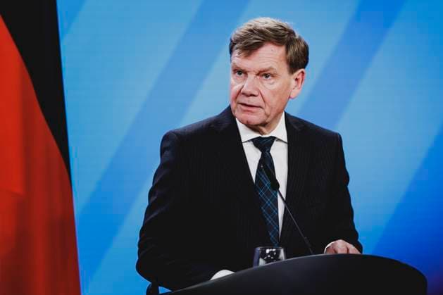 Johann Wadephul CDU , Federal Foreign Minister, photographed during a press conference together with his Israeli counterpart not in the picture in Berlin, 05 06 2025 Photographed on behalf of the Federal Foreign Office Berlin Germany Copyright: xFlorianxGaertner AAx