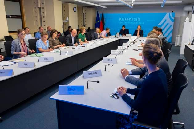 Meeting of the crisis management team of the Federal Government at the Federal Foreign Office on the conflict between Israel and Iran Berlin, 14 06 2025 Photographed on behalf of the Federal Foreign Office Berlin Germany Copyright: xThomasxImo AAx
