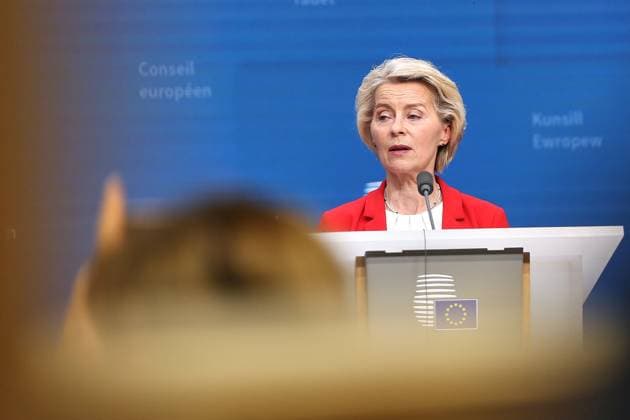 Brussels, Belgium, 27 06 2025 Europe Building European Council EU Commission President Ursula von der Leyen at a closing press conference Copyright: xdtsxNachrichtenagenturx dts_72416