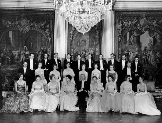 Ball at Royal Palace in Stockholm 13 March 1960 Stockholm, Sweden posed Group, included at glamorous Ball yesterday Evening at R  Copyright: xUnitedxArchivesx xkpaxKeystonex 19600313_mab_k09_842