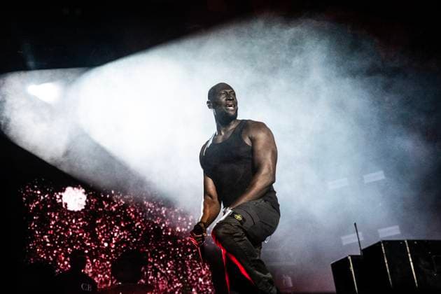 DENMARK Roskilde Festival 2025 British rapper Stormzy performs on the Orange Stage at Roskilde Festival on Thursday, July 3, 2025 , Roskilde Denmark  Copyright: HellexArensbak HellexArensbakx spdk20250703-234619-L