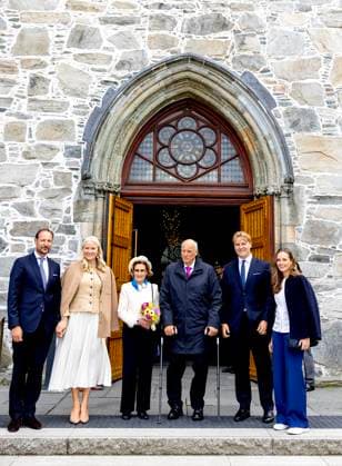 04-07-2025 Norway King Harald and Queen Sonja and Princess Mette Marit and Prince Haakon and Princess Ingrid Alexandra and Prince Sverre Magnus attend the commemoration of the 200th anniversary of the emigration to America in Stavanger. Â  Copyright: xPPEx