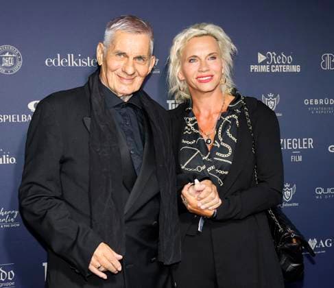 Heinz Hoenig and Annika Kärsten Hoenig at the Semi Final Round of Judging of the International Emmy Awards at the Schlosshotel Berlin by Patrick Hellmann