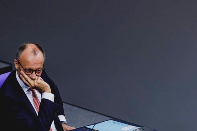 Friedrich Merz CDU , Federal Chancellor, recorded during the general debate on the 2025 budget in the German Bundestag in Berlin, 09 07 2025 Berlin Germany Copyright: xFlorianxGaertnerx