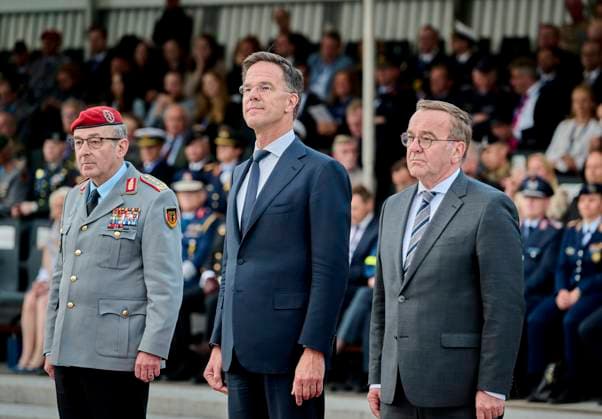 70 years of Germany in NATO EUR, Germany, Berlin, 09 07 2025 9 July 2025 marks the 70th anniversary of Germanys accession to NATO At the ceremony, Federal Chancellor Friedrich Merz CDU , Defense Minister Boris Pistorius SPD , Foreign Minister Johann Wadephul CDU and NATO Secretary General , Mark Rutte will give speeches at the Ministry of Defense