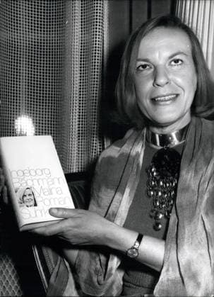 Author Book reviewer Columnist Publisher Poet Publisher Writer 25 March 1971 Ingeborg Bachmann presents their first Novel Malina is the Title of first Romans from Ingeborg Bachmann the with the Bucher Price excellent German poetess and Narrator presented their New Book in Frankfurt Germany , where you Parts from Malina Las  Copyright: xUnitedxArchivesx xkpaxKeystonex 19710325_baf_k09_001