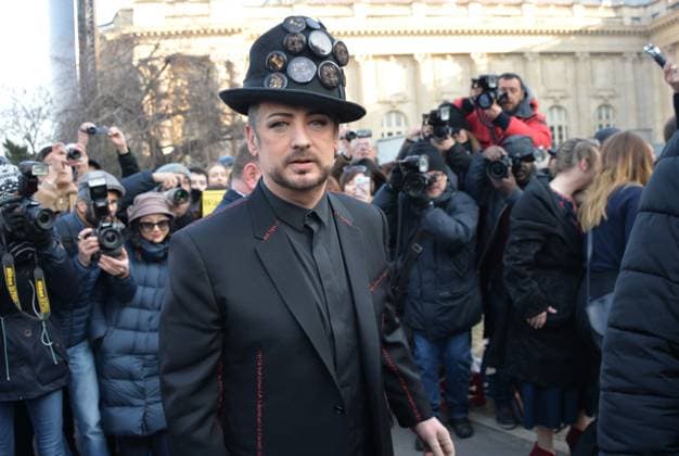 Boy George arriving at Dior Homme fashion show , Men Fall Winter 2017 2018 collection at Grand Palais museum in Paris On january 21 2017 CVS Veeren Bestimage Celebrities arriving at Dior Homme fashion show Men Fall Winter 2017 2018 at Grand Palais museum in Paris On january 21 2017 Paris France  Copyright: xVeerenx-ChristophexClovisx xBestimagexVeerenx-ChristophexClovisx xBestimagex