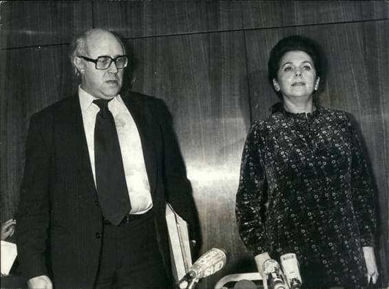 Bands Composers Instruments musicians Opera Orchestra Records Singers Songwriter Symphonies 17 March 1978 Press conference Mstislav Rostropovich and Galina Vishnevskaya  Copyright: xUnitedxArchivesx xkpaxKeystonex 19780317_baf_k09_003 !ACHTUNG AUFNAHMEDATUM GESCHÄTZT!