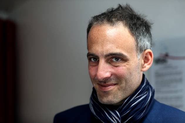 Raphaël Glucksmann, head of the PS Place publique Nouvelle Donne list for the European elections, campaigning in the village of Créon, near Bordeaux on May 2, 2019 He visits the village, greets shopkeepers and meets association leaders Patrick Bernard Bestimage Créon France  Copyright: xPATRICKxBERNARDx xBESTIMAGExPATRICKxBERNARDx xBESTIMAGEx