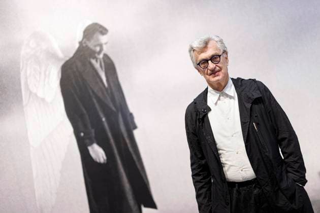 Film director Wim Wenders in front of a scene from his film The Sky Over Berlin at the press event for the immersive exhibition W I M The Art of Seeing at the Bundeskunsthalle In addition to his cinematic works, the exhibition also shows his complete artistic oeuvre such as photographic works and early collages and drawings Wenders will be 80 years Copyright: xChristophxHardtx