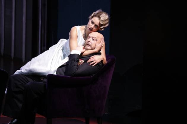 Salzburg Festival 2025 Vladislav Sulimsky as Macbeth and Asmik Grigorian as Lady Macbeth at the photo rehearsal for the opera Macbeth by Giuseppe Verdi on August 4, 2025 at the Großes Festspielhaus
