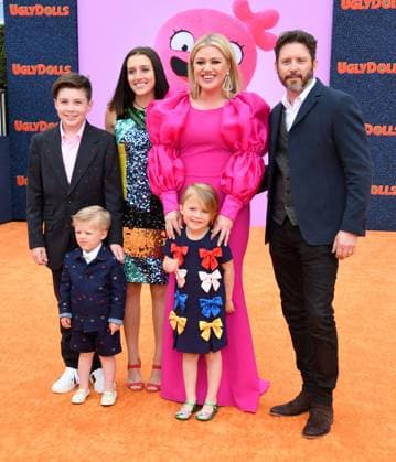 11 June 2020 - Kelly Clarkson files for divorce from husband Brandon Blackstock. The Voice coach and Blackstock, a music manager, have been married since October 2013 and have two children together, River Rose and Remington Alexander. Blackstock also has two children from a previous marriage. File photo: 27 April 2019 - Los Angeles, California - Seth Blackstock, Remington Alexander Blackstock, Savannah Blackstock, Kelly Clarkson, River Rose Blackstock, Brandon Blackstock. UGLYDOLLS World Premiere held at Regal L.A. Live: A Barco Innovation Center. Photo Copyright: xBirdiexThompson AdMediax MediaPunchx