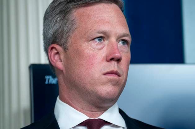 Secretary of the Army Dan Driscoll looks on as President Donald Trump speaks during a press conference in the James S. Brady briefing room at the White House in Washington, DC on Monday, August 11, 2025. Trump cited statistics said he will deploy the National Guard in DC to stop crime as it is out of control . Official DC statistics show crime is down and at a 30-year low in the Nation s Capital.  WAP20250811302 BONNIExCASH