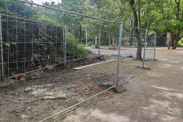 Berlin, Germany, 08 08 2025 Construction fence at Görlitzer Park Copyright: xdtsxNachrichtenagenturx dts_78126
