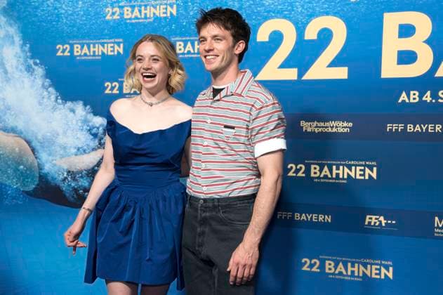 Luna Wedler and Jannis Niewöhner at the premiere of the movie 22 Bahnen in the Astor Film Lounge at Arri Munich, 24 08 2025 Foto:xN.xKolinzx xFuturexImagex bahnen_5847