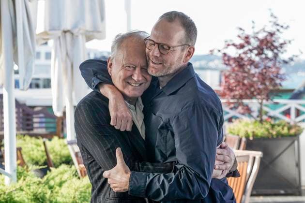 Press day for Sentimental Value Oslo 20250825 Stellan Skarsgard left and Joachim Trier during the press day at the Grand Hotel in Oslo on Monday The Norwegian film Sentimental Value has its Norwegian premiere on Monday, August 25 Photo Jonas Faeste Laksekjon NTB Oslo Norway bvdKlwUTDow EDITORIAL USE ONLY Ref ENTbvdKlwUTDow jpg  Copyright: xx