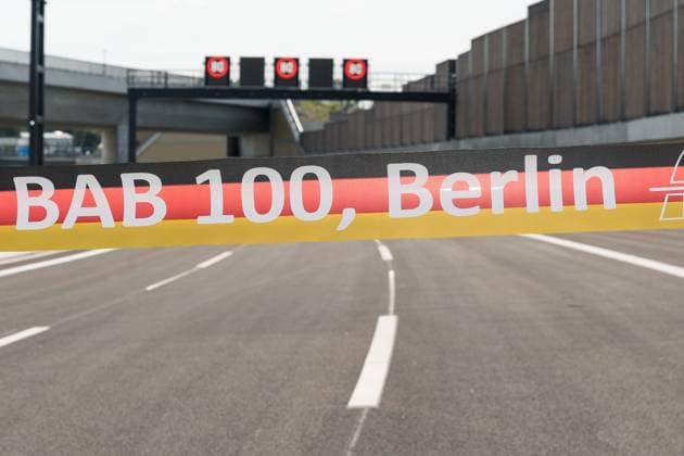 27 08 2025,Berlin,Release of the 16 construction section of the A100,Treptower Park junction