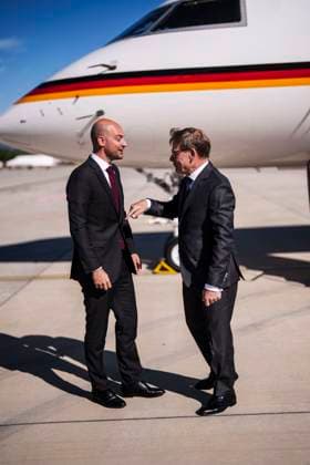 Trip of the Federal Minister of Foreign Affairs Johann Wadephul CDU , to the German-French Council of Ministers in Toulon 29 August 2025 Welcome by Minister Toulon France Copenhagen, 29 08 2025 Photographed on behalf of the Federal Foreign Office Copenhagen Germany Copyright: xDominikxButzmann AAx