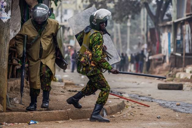 Demonstration against high cost of living in Kenyan capital Nairobi NAIROBI, KENYA - JULY 19: Police intervene people, take part in a demonstration held against the rising the cost of living, with batons in Nairobi, Kenya on July 19, 2023. Nayrobi Kenya. Editorial use only. Please get in touch for any other usage. Copyright: x2025xAnadoluxGeraldxAndersonx