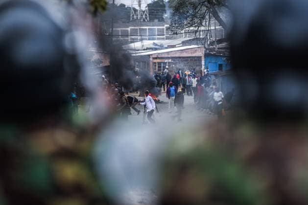 Demonstration against high cost of living in Kenyan capital Nairobi NAIROBI, KENYA - JULY 19: People take part in a demonstration held against the rising cost of living, in Nairobi, Kenya on July 19, 2023. Police used tear gas against the demonstrators. Nayrobi Kenya. Editorial use only. Please get in touch for any other usage. Copyright: x2025xAnadoluxGeraldxAndersonx
