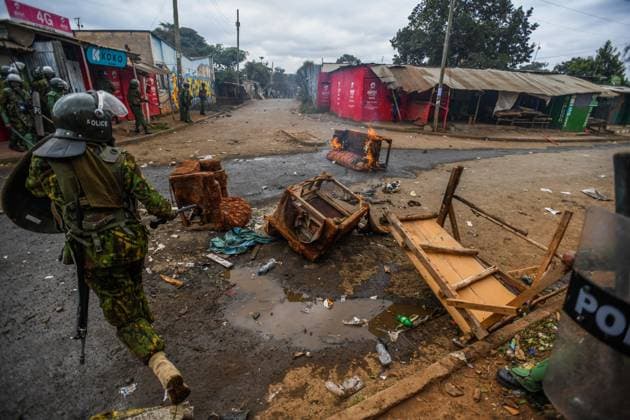 Demonstration against high cost of living in Kenyan capital Nairobi NAIROBI, KENYA - JULY 19: Broken furniture are seen during a demonstration held against the rising cost of living, in Nairobi, Kenya on July 19, 2023. Police used tear gas against the demonstrators. Nayrobi Kenya. Editorial use only. Please get in touch for any other usage. Copyright: x2025xAnadoluxGeraldxAndersonx