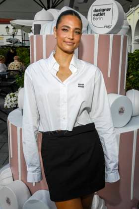 abb Amira Aly presenter at the 15th anniversary of the Designer Outlet Berlin in Wustermark on 02 09 2025 Berlin Germany