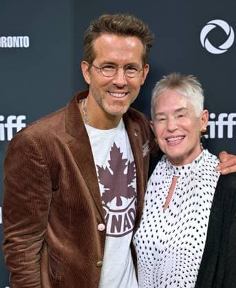 Ryan Reynolds (L) and his mother Tammy Reynolds attend the world premiere of John Candy: I like Me on opening night of the Toronto International Film Festival at Roy Thomson Hall in Toronto, Canada on Thursday, September 4, 2025. The festival is celebrating its milestone 50th edition this year and will feature 291 films from around the world.  TOR2025090429 CHRISxCHEW