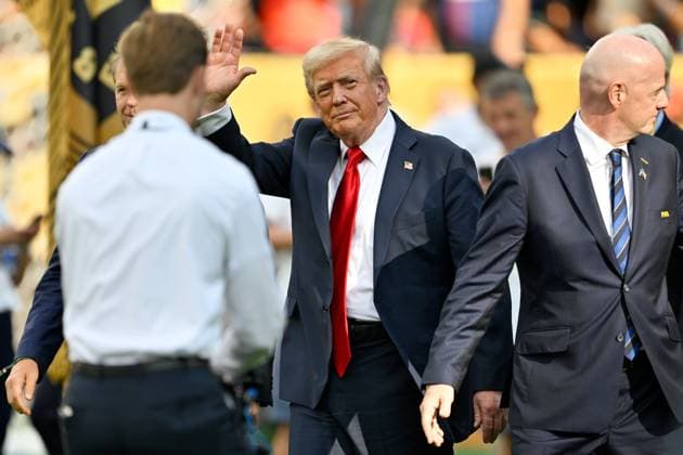 East Rutherford, Metlife Stadium, 13 07 25, USA, Men, FIFA Club World Cup 2025, Final Chelsea FC Paris Saint Germain Picture Donald TRUMP President USA FIFA regulations prohibit any use of photographs as image sequences and or quasi video New Jersey United States